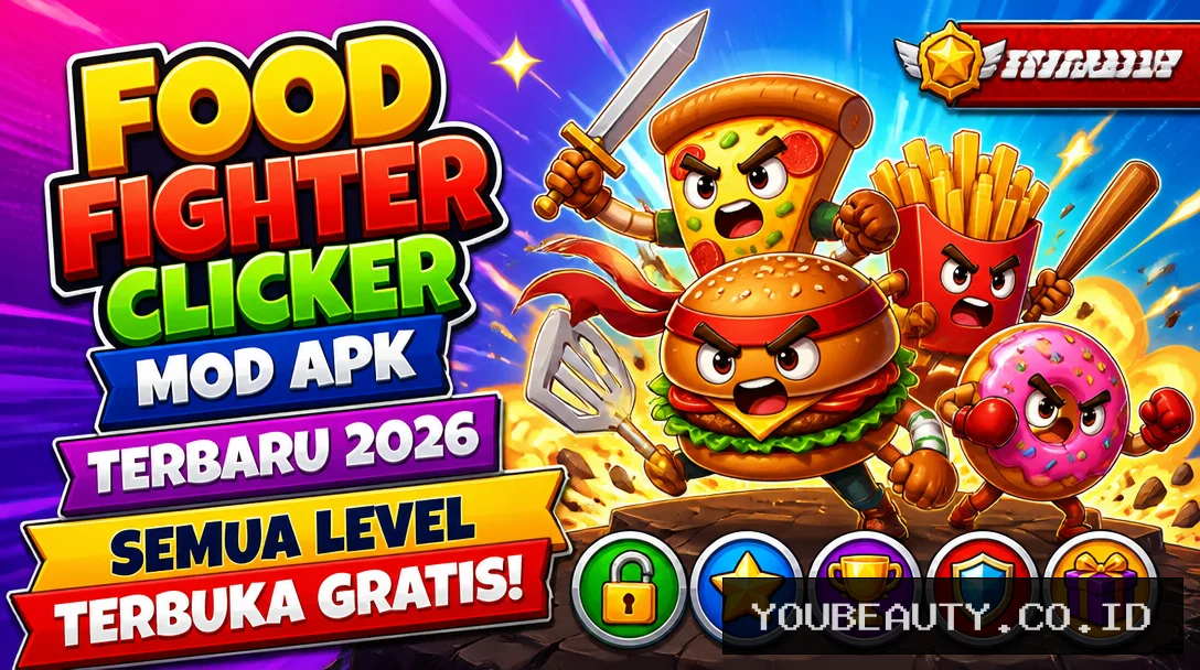 Food Fighter Clicker Mod APK Terbaru 2026, Semua Level Terbuka Gratis!