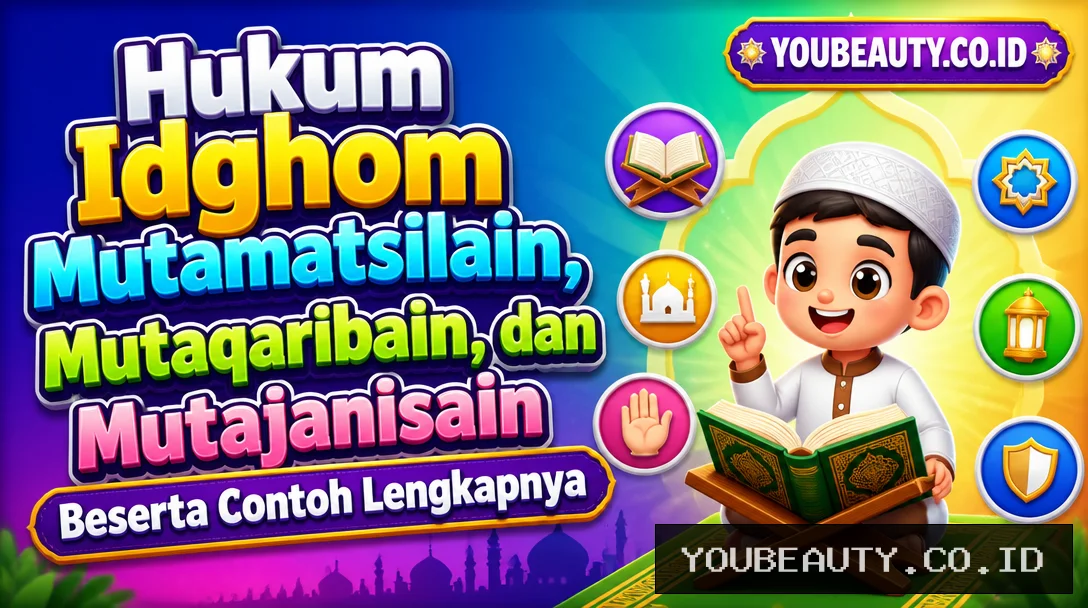 Hukum Idghom Mutamatsilain, Mutaqaribain, dan Mutajanisain Beserta Contoh Lengkapnya