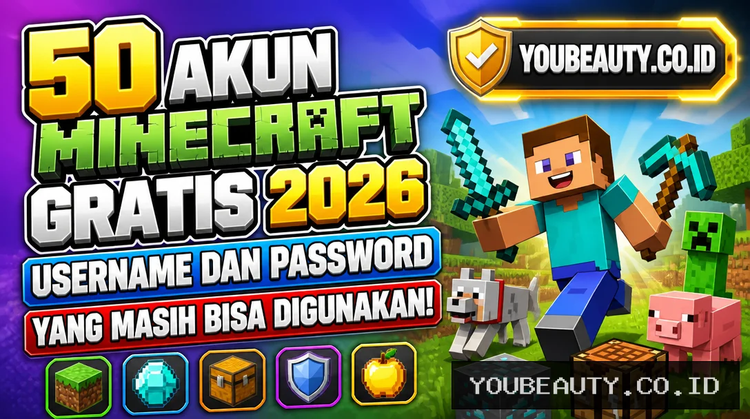 50 Akun Minecraft Gratis 2026, Username dan Password yang Masih Bisa Digunakan!